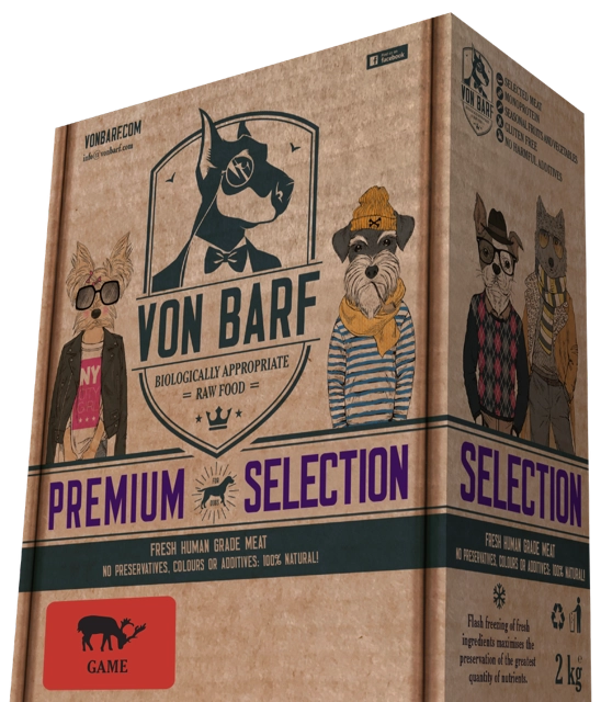 Von BARF Premium Selection Game 2kg (8 x 250g)