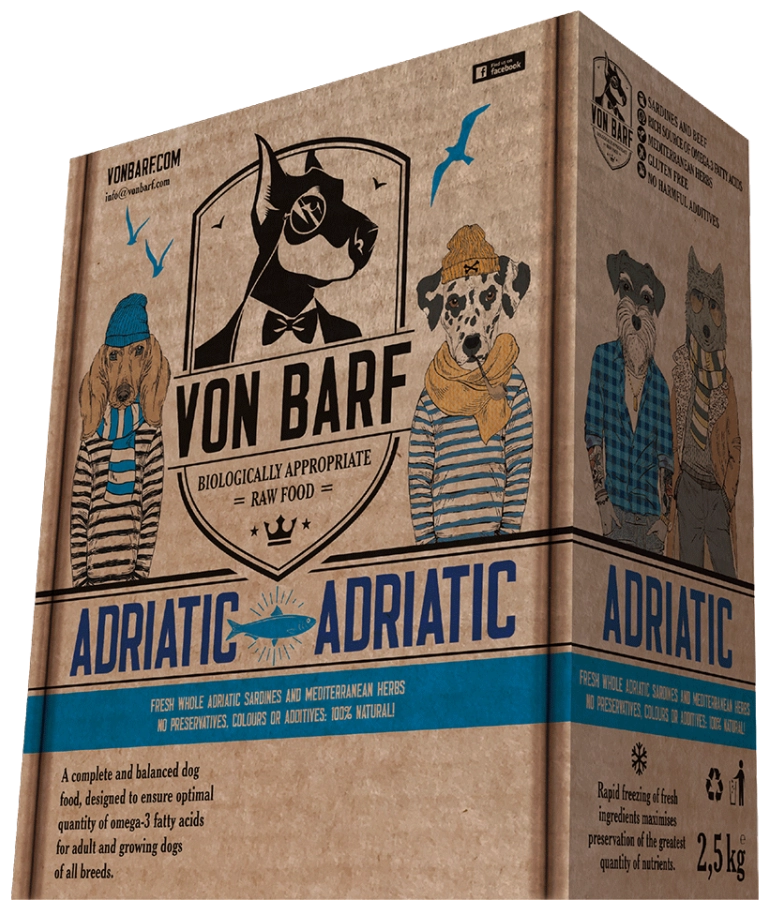 Von BARF Adriatic 2,5kg (10 x 250g)